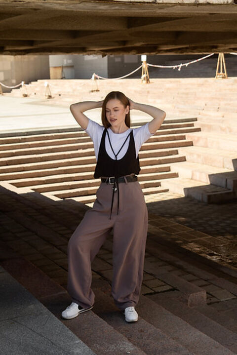 Grey linen pants