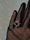 Ring with garnet (laboratory)