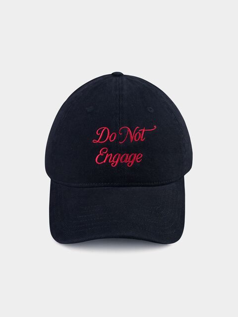 Black denim cap do not engage