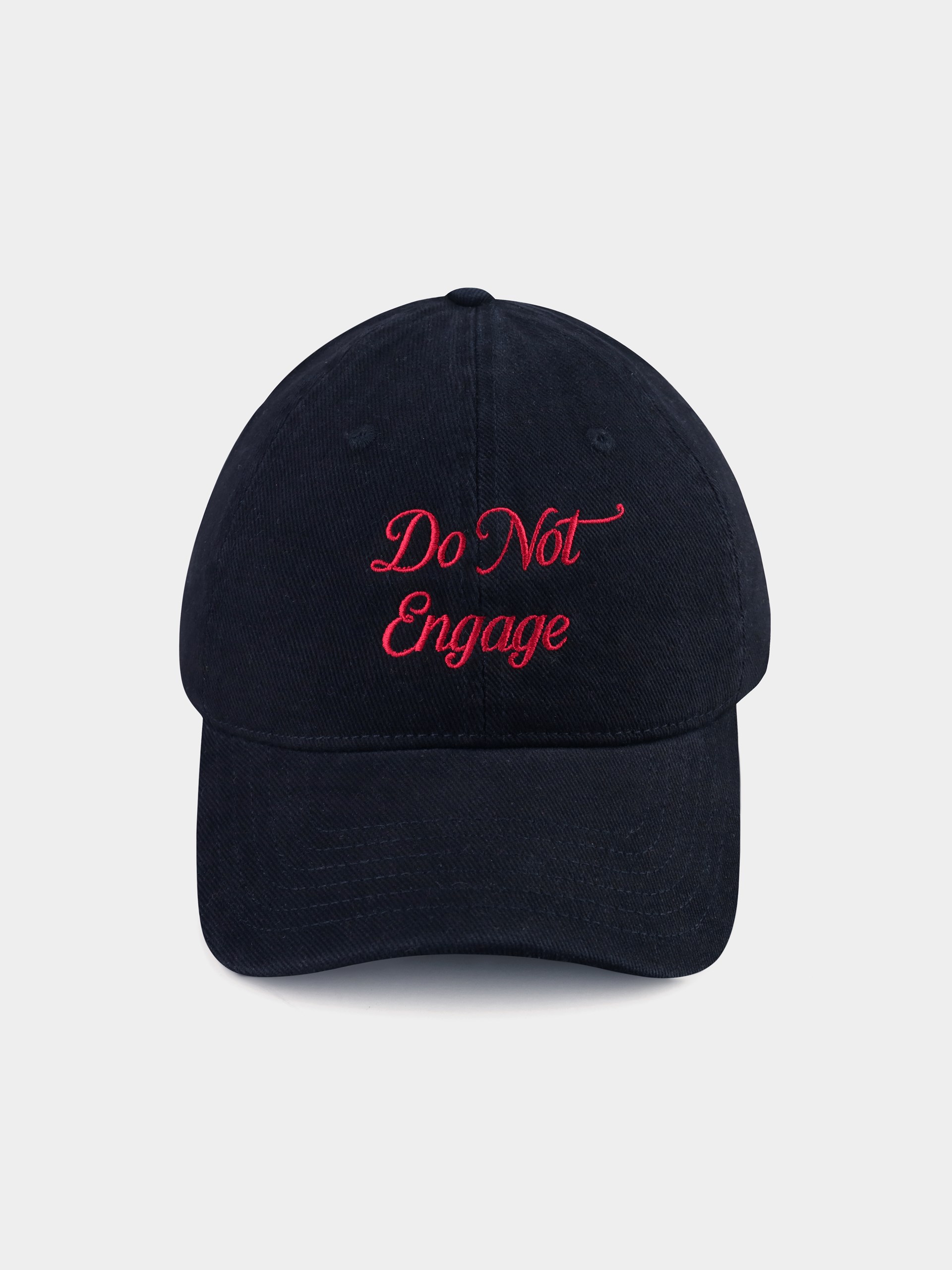 Black denim cap do not engage