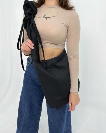 Крос боді водонепроникна плащівка чорний