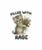 Стікер "Filled with RAGE" з блискітками