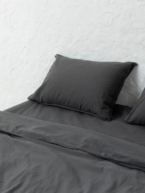 Set of boiled cotton linen Slate