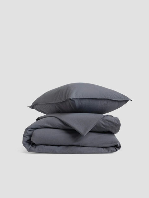 Set of boiled cotton linen Slate