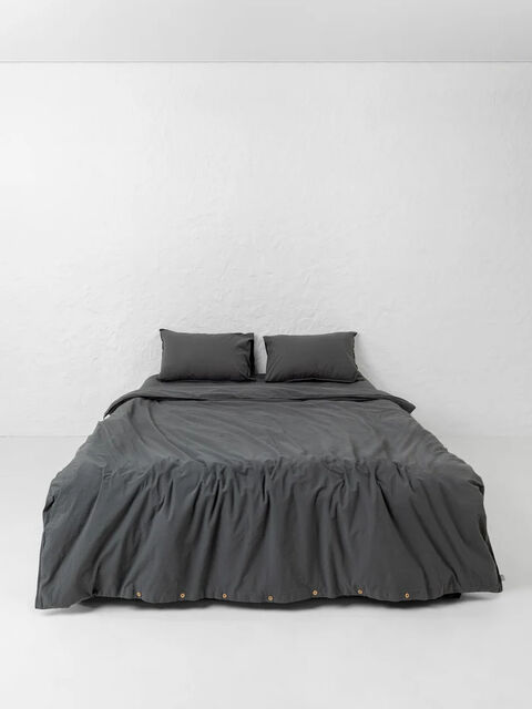 Set of boiled cotton linen Slate