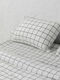 Set of boiled cotton linen Grid