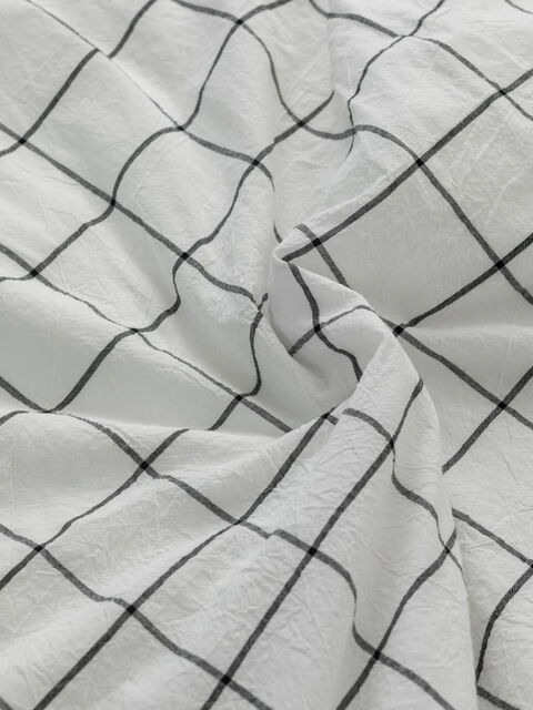 Set of boiled cotton linen Grid