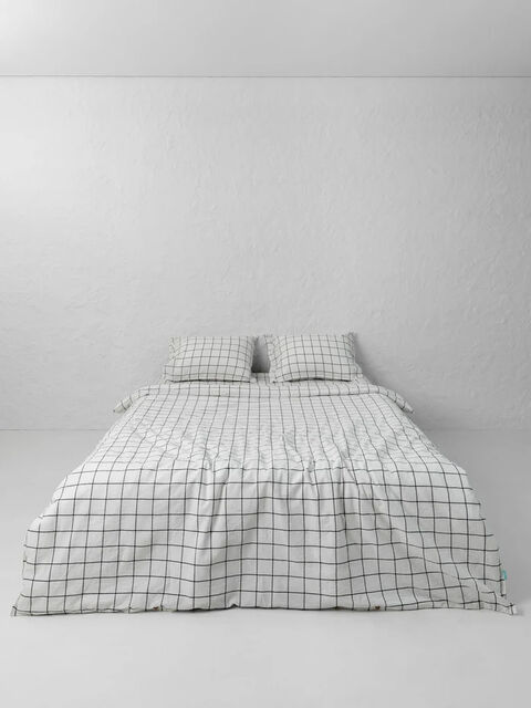 Set of boiled cotton linen Grid