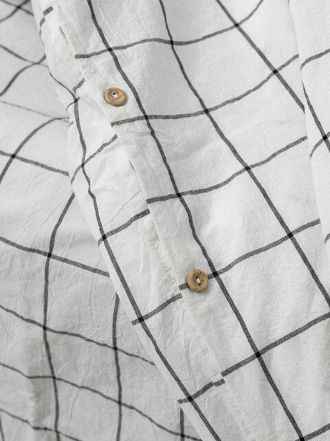 Set of boiled cotton linen Grid