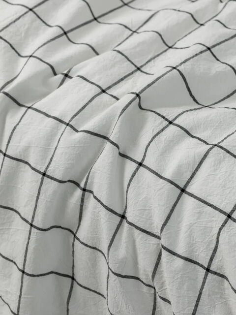 Set of boiled cotton linen Grid