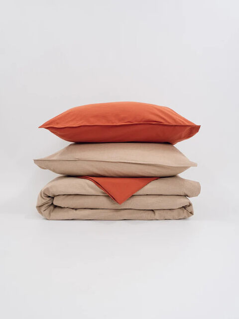 Set of boiled cotton linen Mix Almond-Terra