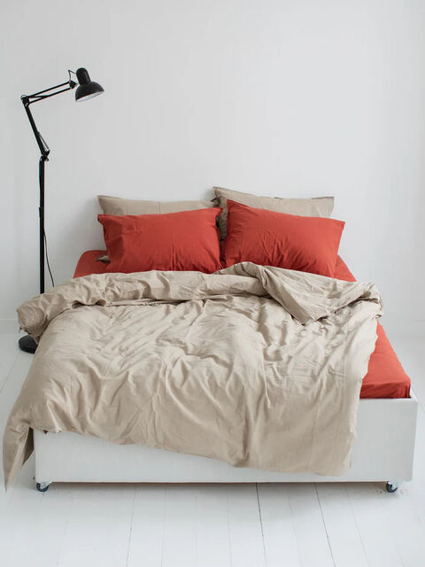 Set of boiled cotton linen Mix Almond-Terra