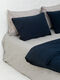 Set of boiled cotton linen Mix Grey-Navy