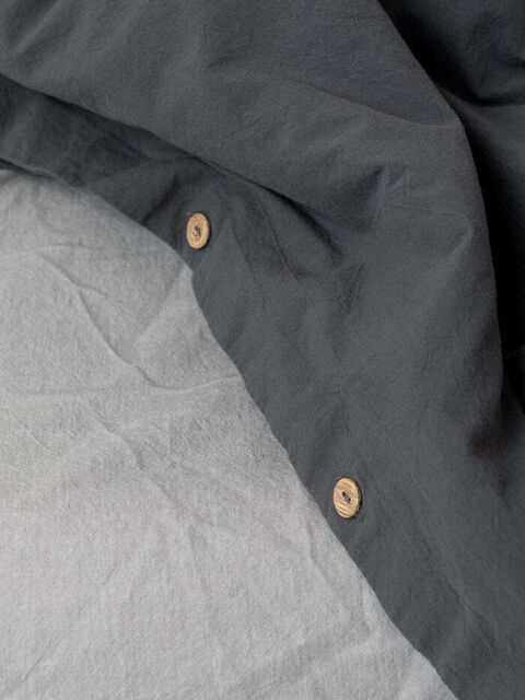 Set of boiled cotton linen Mix Grey-Slate