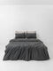 Set of boiled cotton linen Mix Grey-Slate