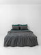 Set of boiled cotton linen Mix Slate-Smaragd