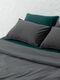 Set of boiled cotton linen Mix Slate-Smaragd