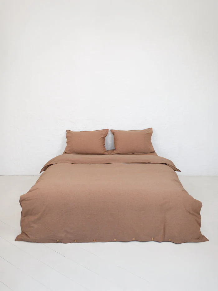 Set of boiled cotton linen Carob