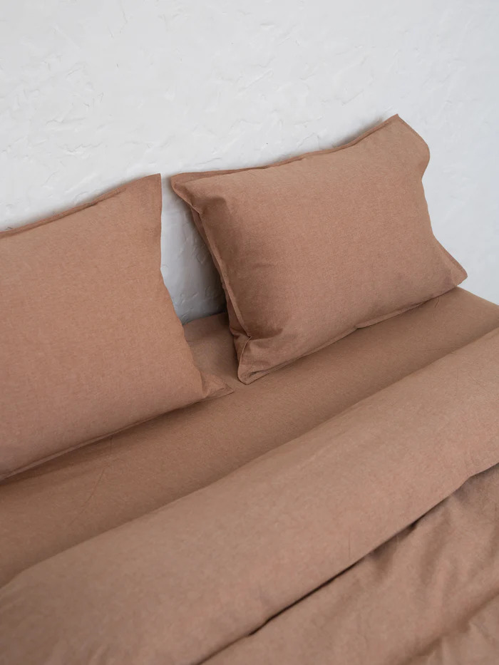 Set of boiled cotton linen Carob