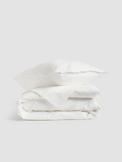 Set of boiled cotton linen Creme