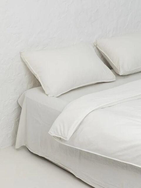 Set of boiled cotton linen Creme