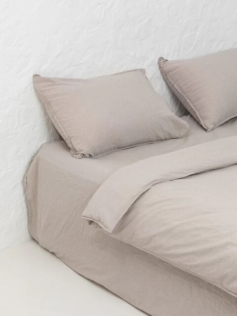 Set of boiled cotton linen Grey