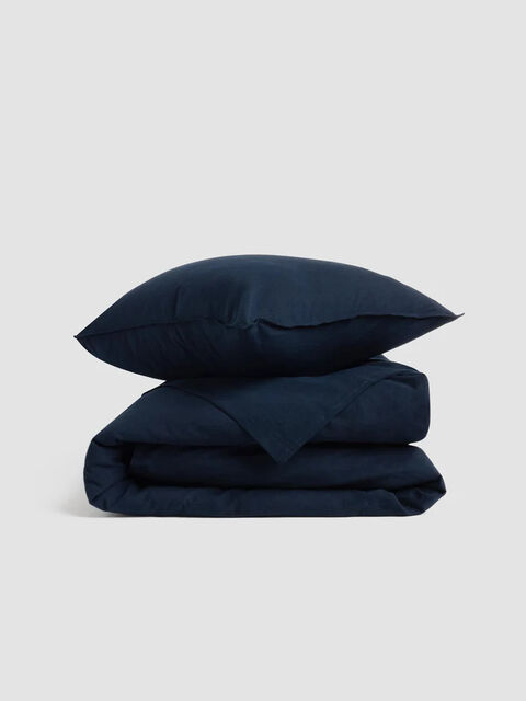 Set of boiled cotton linen Navy