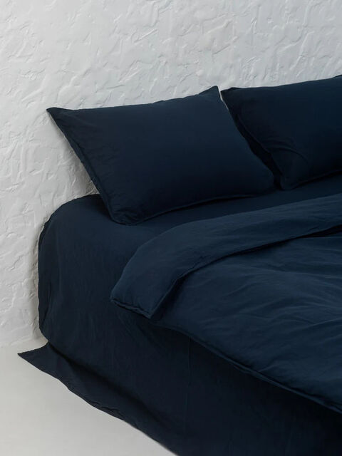 Set of boiled cotton linen Navy