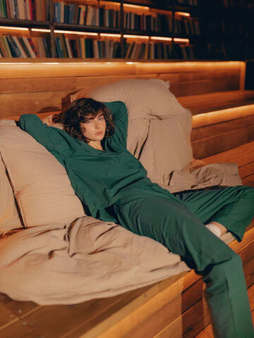 Women's pajamas made of boiled cotton Smaragd