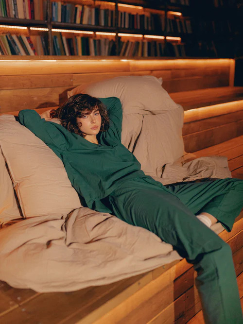 Women's pajamas made of boiled cotton Smaragd