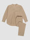 Women's pajamas made of boiled cotton  Almond