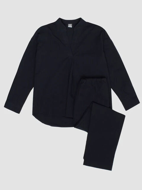 Women's pajamas made of boiled cotton Black
