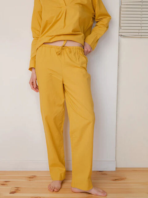 Women's pajamas made of boiled cotton Curry