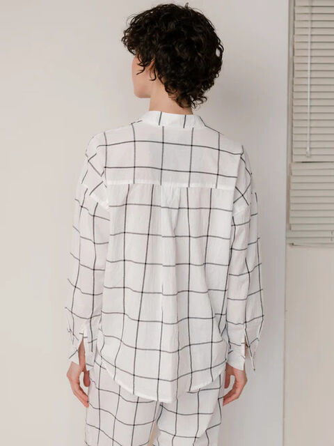 Women's pajamas made of boiled cotton Grid