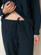 Women's pajamas made of boiled cotton Navy