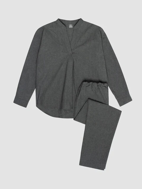 Women's pajamas made of boiled cotton Silver