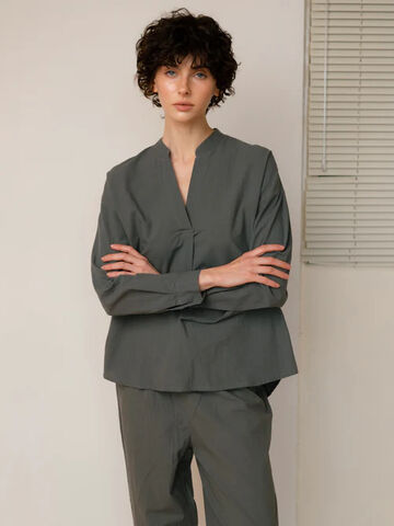 Women's pajamas made of boiled cotton Slate