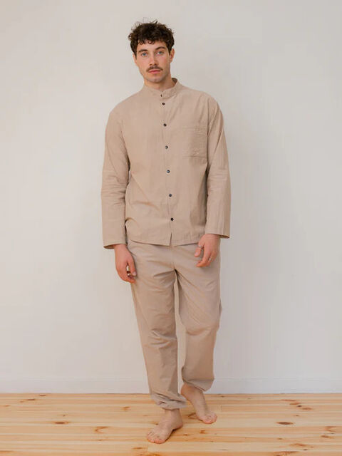 Піжама чоловіча з вареної бавовни Almond