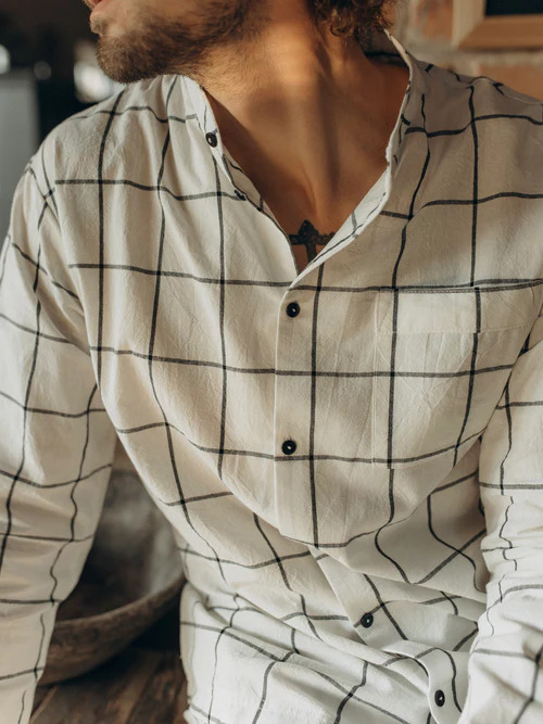 Піжама чоловіча з вареної бавовни Grid