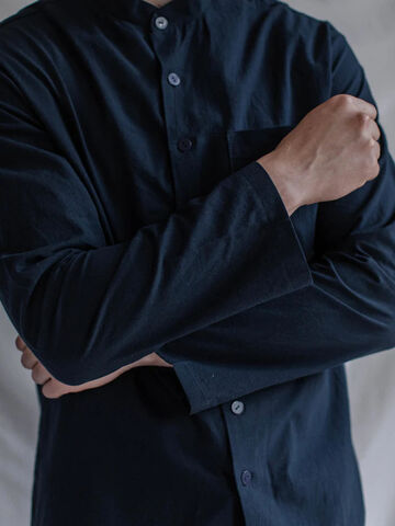 Сорочка чоловіча з вареної бавовни Navy