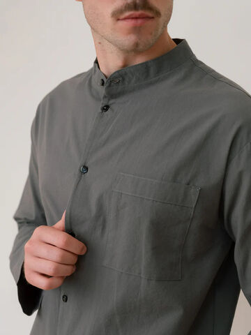 Сорочка чоловіча з вареної бавовни Slate