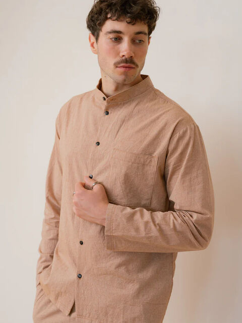 Сорочка чоловіча з вареної бавовни Carob