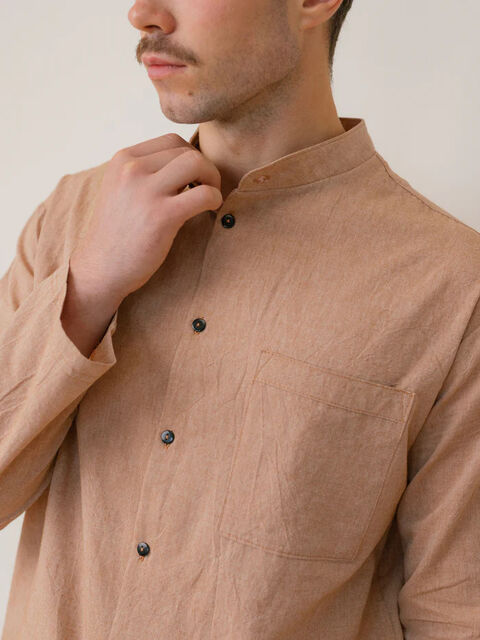 Сорочка чоловіча з вареної бавовни Carob