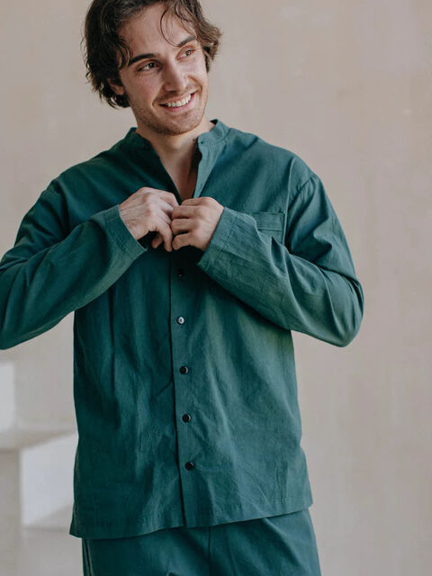 Сорочка чоловіча з вареної бавовни Smaragd