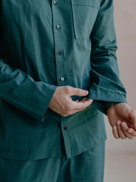 Сорочка чоловіча з вареної бавовни Smaragd