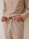 Men's boiled cotton pants Almond