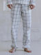 Men's boiled cotton pants Grid
