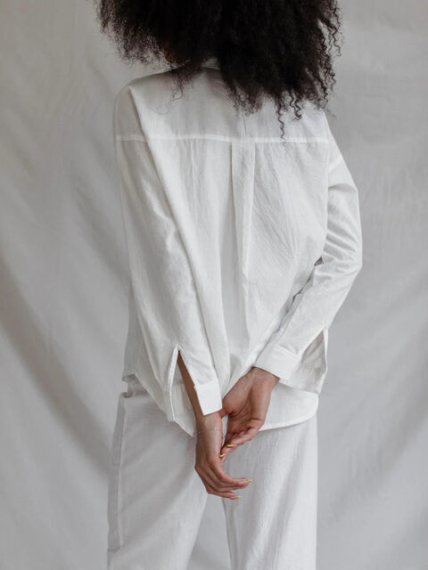 Women's shirt made of boiled cotton Creme