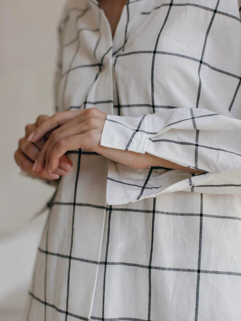 Women's shirt made of boiled cotton Grid
