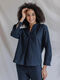 Women's shirt made of boiled cotton Navy